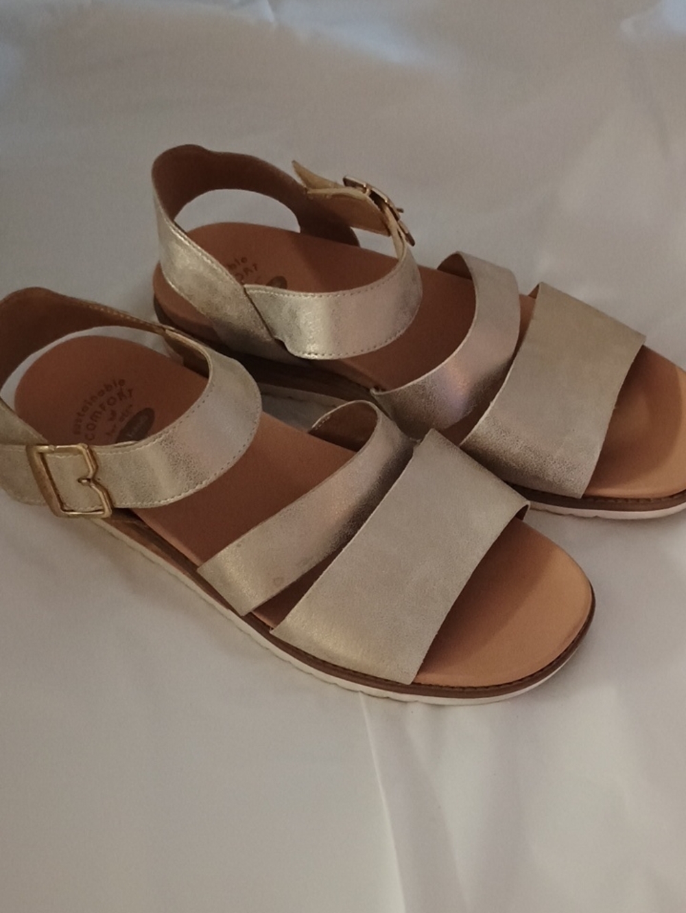 Metallic Gold Women's Strappy Comfort Sandal Dr. Scholls